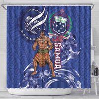 Samoa Independence Day Shower Curtain 1962 Proud Samoan Warrior
