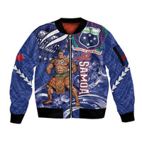 Samoa Independence Day Sleeve Zip Bomber Jacket 1962 Proud Samoan Warrior