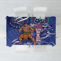 Samoa Independence Day Tablecloth 1962 Proud Samoan Warrior LT14 Blue - Polynesian Pride