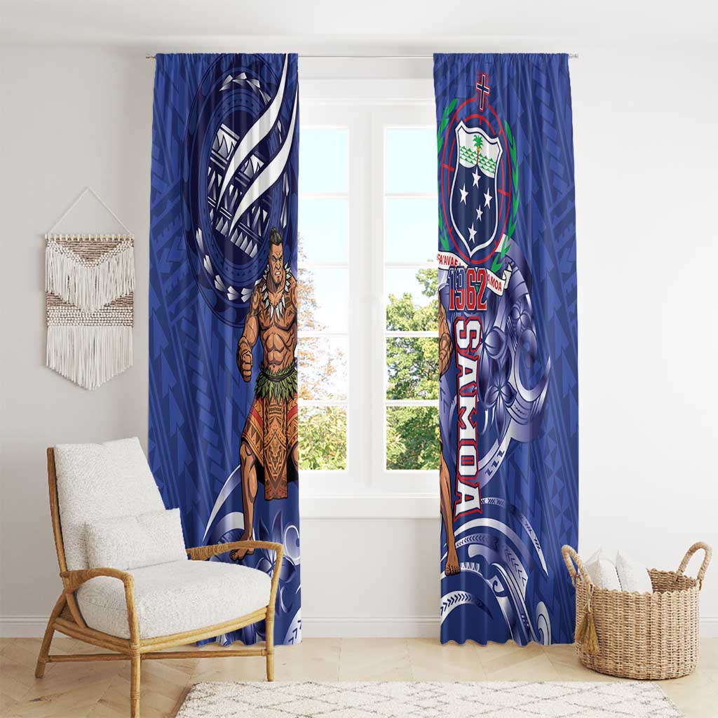 Samoa Independence Day Window Curtain 1962 Proud Samoan Warrior LT14 - Polynesian Pride
