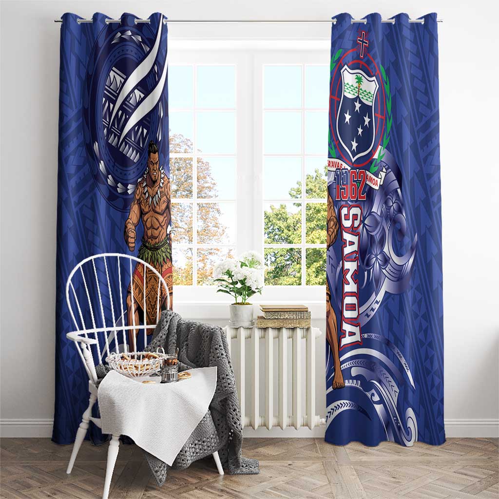 Samoa Independence Day Window Curtain 1962 Proud Samoan Warrior LT14 - Polynesian Pride
