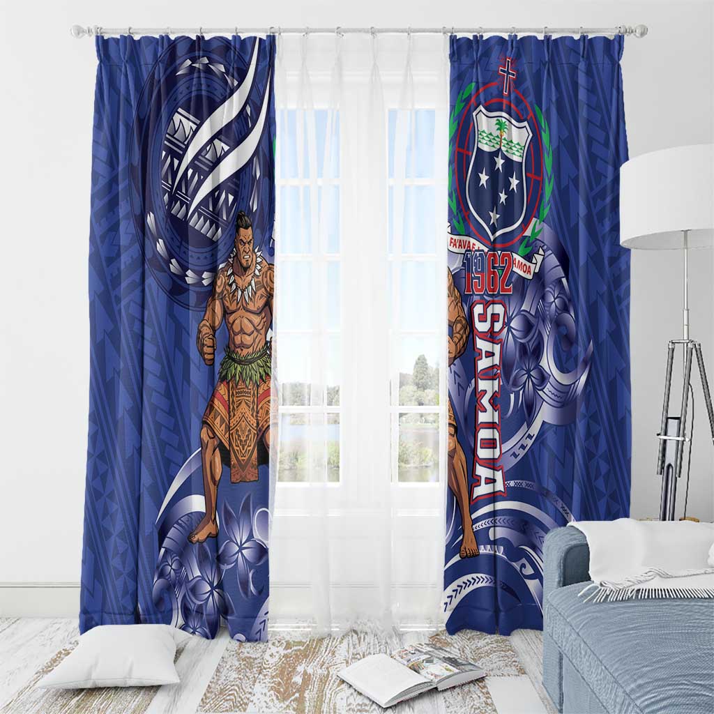 Samoa Independence Day Window Curtain 1962 Proud Samoan Warrior LT14 - Polynesian Pride