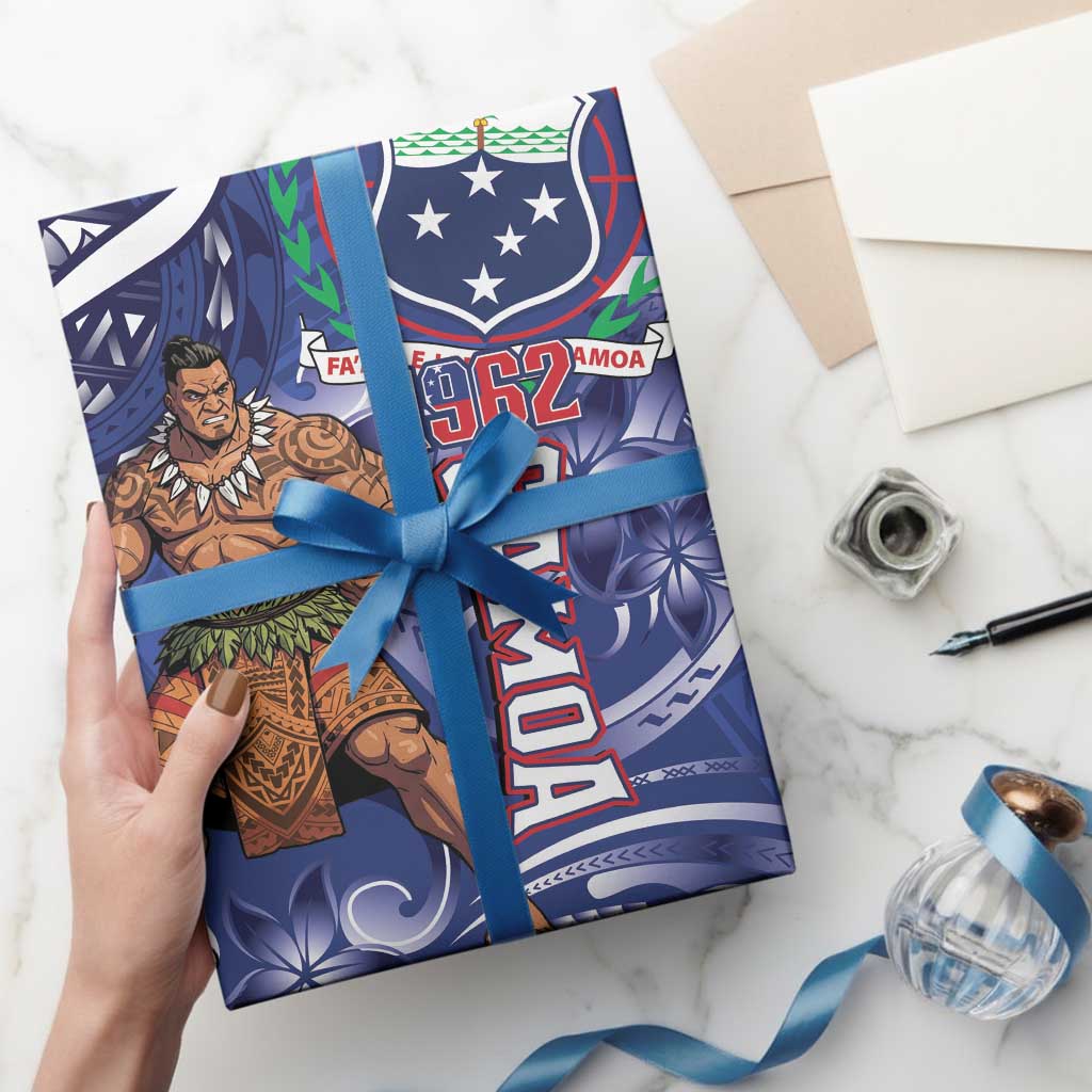 Samoa Independence Day Wrapping Paper 1962 Proud Samoan Warrior - Polynesian Pride