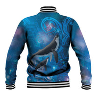 Paikea New Zealand Matariki Baseball Jacket Humpback Whale Taniko Motifs Ocean Vibes LT14 - Polynesian Pride