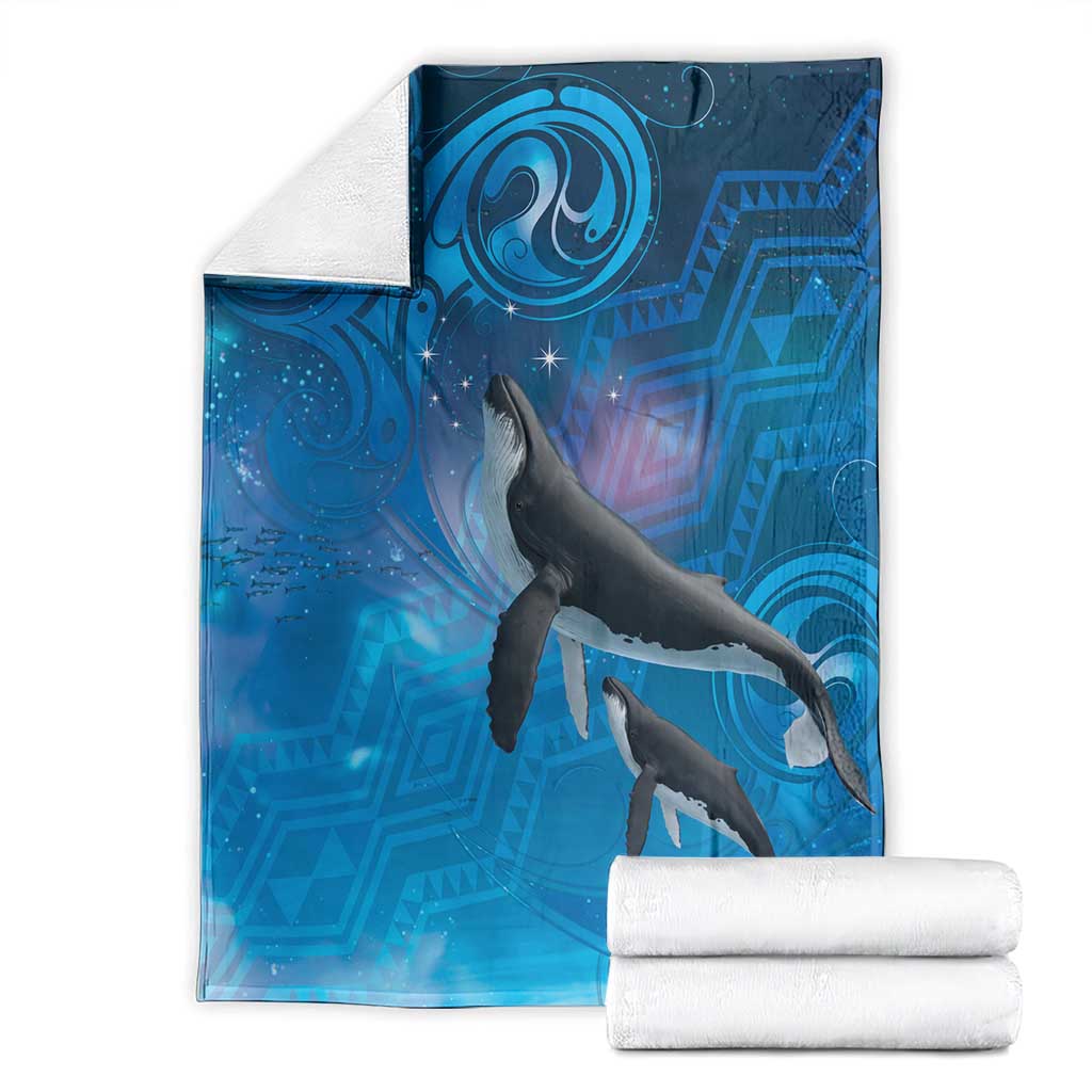 Paikea New Zealand Matariki Blanket Humpback Whale Taniko Motifs Ocean Vibes LT14 - Polynesian Pride