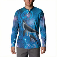 Paikea New Zealand Matariki Button Sweatshirt Humpback Whale Taniko Motifs Ocean Vibes LT14 - Polynesian Pride