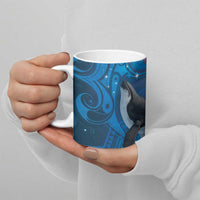 Paikea New Zealand Matariki Ceramic Mug Humpback Whale Taniko Motifs Ocean Vibes LT14 - Polynesian Pride