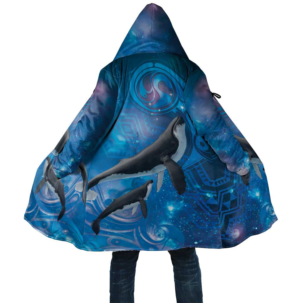 Paikea New Zealand Matariki Cloak Humpback Whale Taniko Motifs Ocean Vibes LT14 Unisex Blue - Polynesian Pride