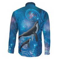 Paikea New Zealand Matariki Family Matching Off Shoulder Short Dress and Hawaiian Shirt Humpback Whale Taniko Motifs Ocean Vibes