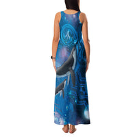 Paikea New Zealand Matariki Family Matching Tank Maxi Dress and Hawaiian Shirt Humpback Whale Taniko Motifs Ocean Vibes