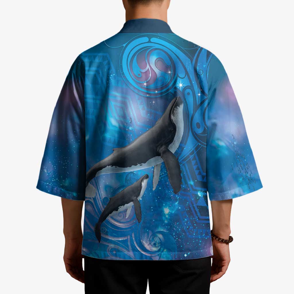 Paikea New Zealand Matariki Kimono Humpback Whale Taniko Motifs Ocean Vibes