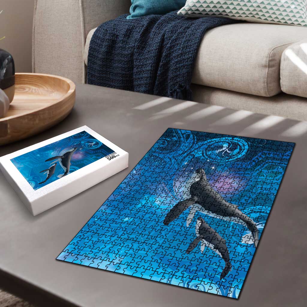Paikea New Zealand Matariki Puzzle Humpback Whale Taniko Motifs Ocean Vibes LT14 - Polynesian Pride