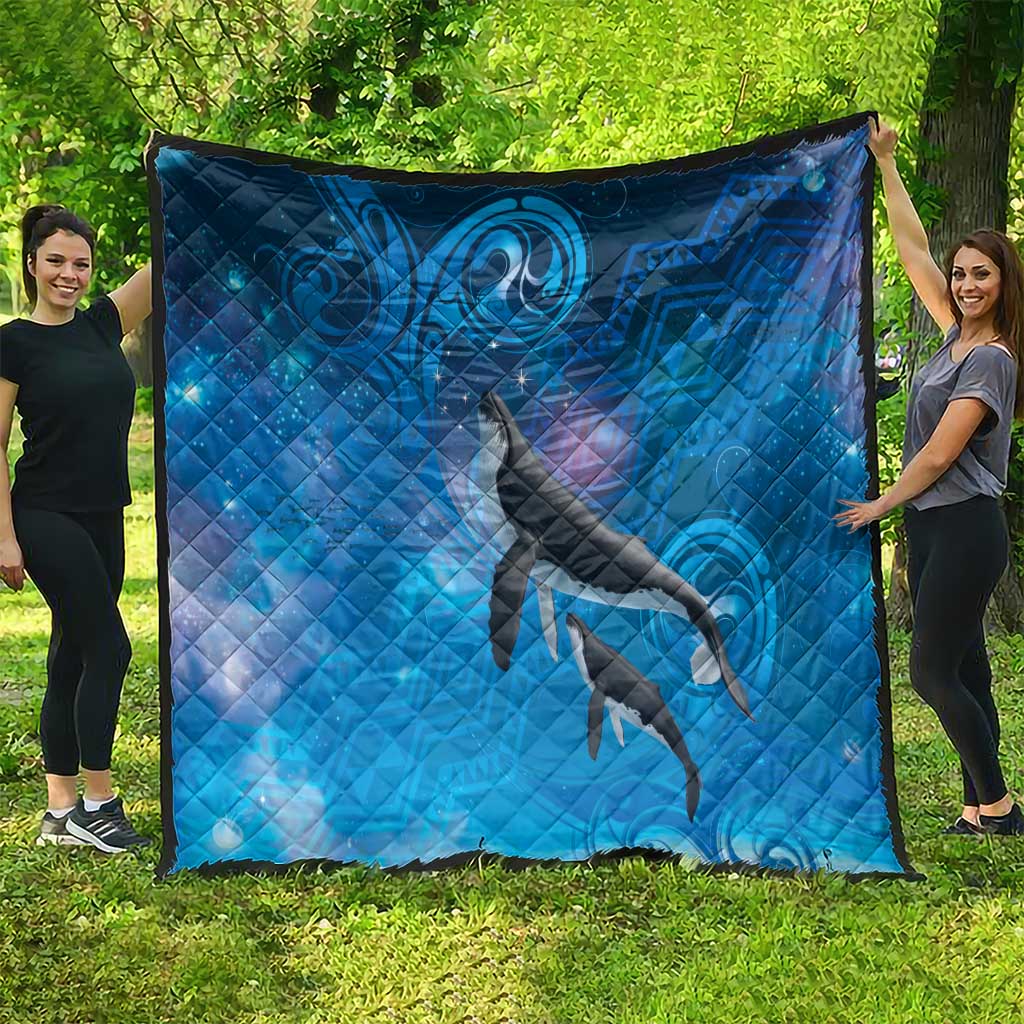 Paikea New Zealand Matariki Quilt Humpback Whale Taniko Motifs Ocean Vibes LT14 - Polynesian Pride
