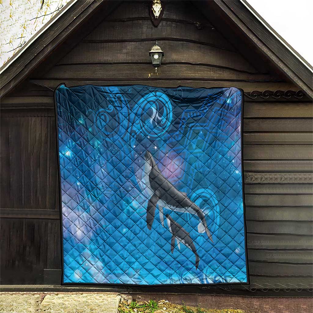 Paikea New Zealand Matariki Quilt Humpback Whale Taniko Motifs Ocean Vibes LT14 - Polynesian Pride