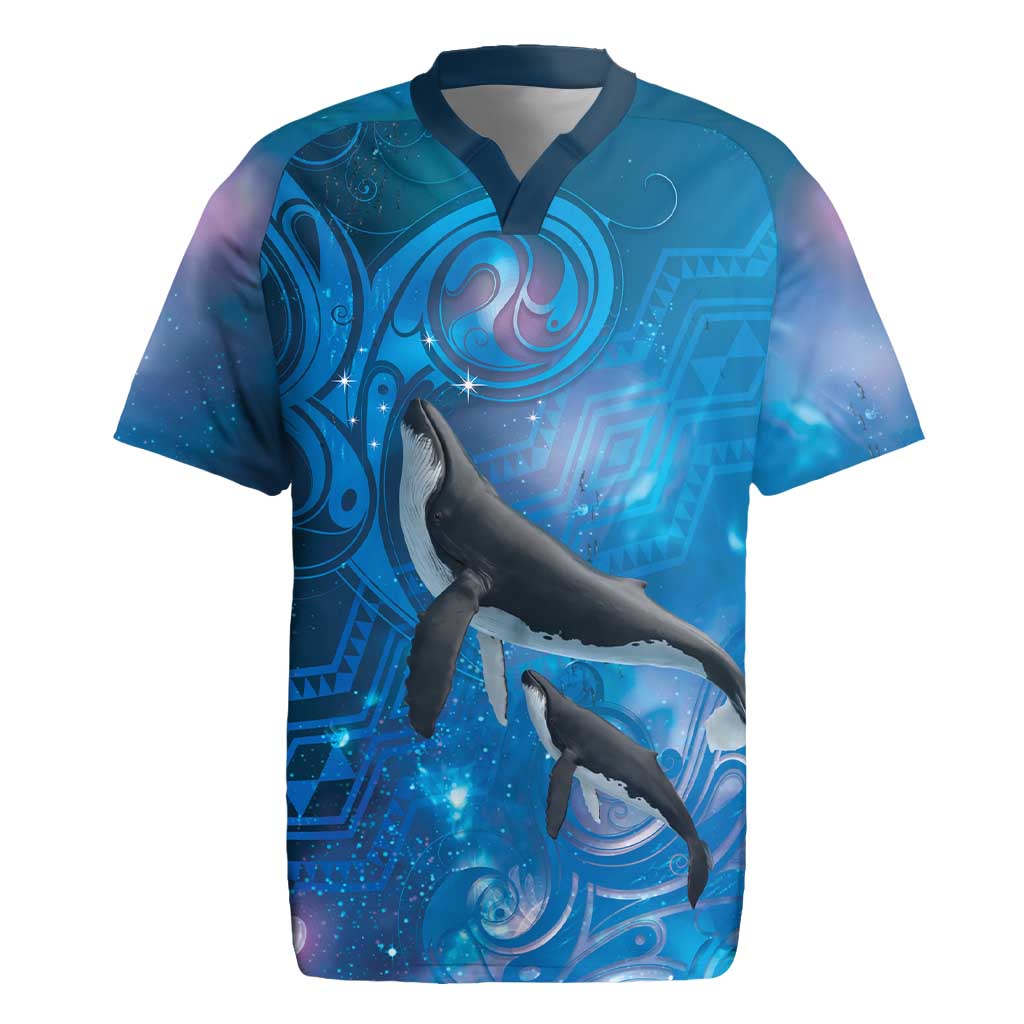 Paikea New Zealand Matariki Rugby Jersey Humpback Whale Taniko Motifs Ocean Vibes