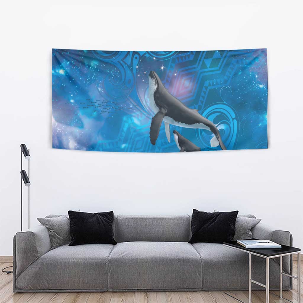 Paikea New Zealand Matariki Tapestry Humpback Whale Taniko Motifs Ocean Vibes LT14 - Polynesian Pride