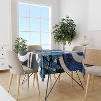 Piwakawaka New Zealand Matariki Tablecloth Maori New Year Silver Fern Blue Galaxy LT14 - Polynesian Pride