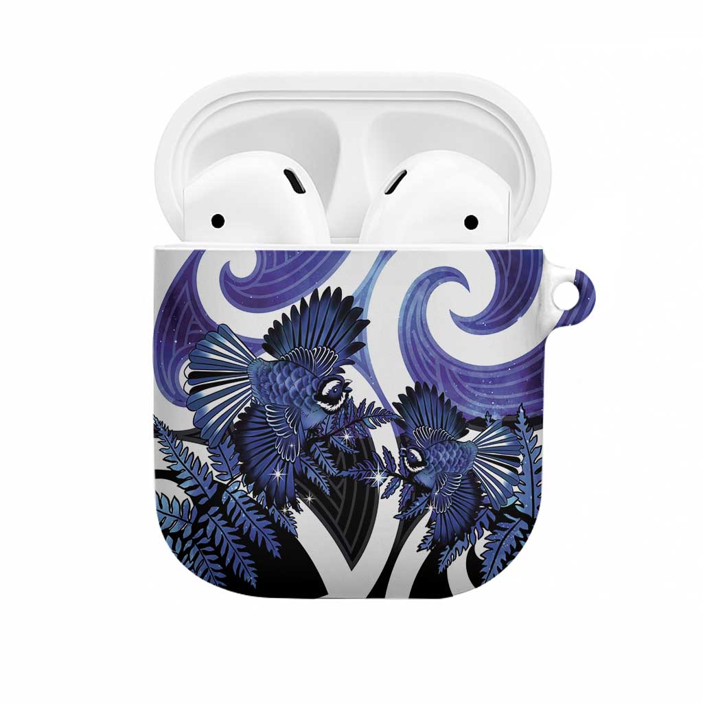 Piwakawaka New Zealand Matariki AirPods Case Maori New Year Silver Fern Purple Galaxy LT14 Purple - Polynesian Pride
