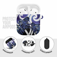 Piwakawaka New Zealand Matariki AirPods Case Maori New Year Silver Fern Purple Galaxy