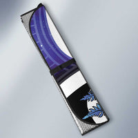 Piwakawaka New Zealand Matariki Auto Sun Shade Maori New Year Silver Fern Purple Galaxy