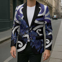 Piwakawaka New Zealand Matariki Blazer Maori New Year Silver Fern Purple Galaxy