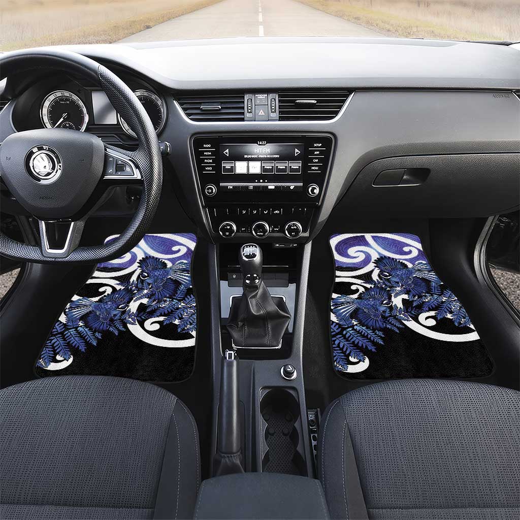 Piwakawaka New Zealand Matariki Car Mats Maori New Year Silver Fern Purple Galaxy