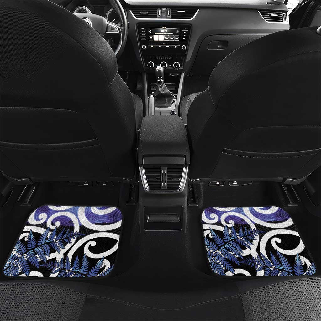 Piwakawaka New Zealand Matariki Car Mats Maori New Year Silver Fern Purple Galaxy