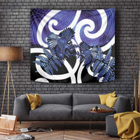Piwakawaka New Zealand Matariki Tapestry Maori New Year Silver Fern Purple Galaxy