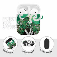 Piwakawaka New Zealand Matariki AirPods Case Maori New Year Silver Fern Green Galaxy