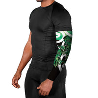 Piwakawaka New Zealand Matariki Arm Sleeves Maori New Year Silver Fern Green Galaxy