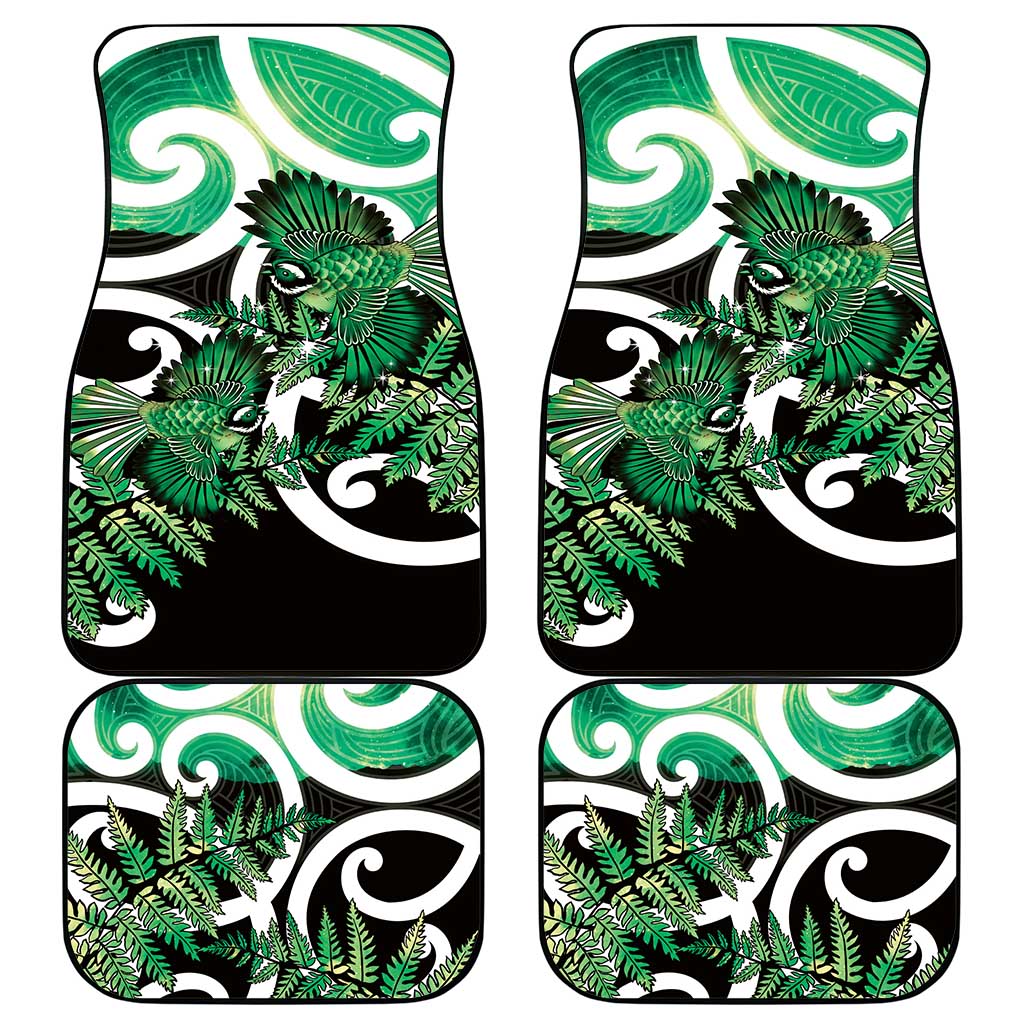 Piwakawaka New Zealand Matariki Car Mats Maori New Year Silver Fern Green Galaxy