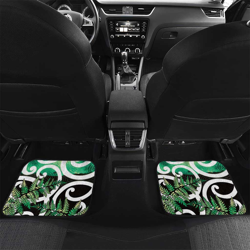 Piwakawaka New Zealand Matariki Car Mats Maori New Year Silver Fern Green Galaxy