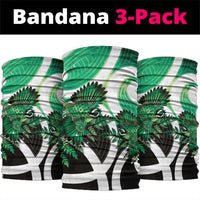 Piwakawaka New Zealand Matariki Neck Gaiter Maori New Year Silver Fern Green Galaxy
