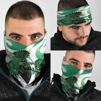 Piwakawaka New Zealand Matariki Neck Gaiter Maori New Year Silver Fern Green Galaxy