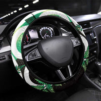 Piwakawaka New Zealand Matariki Steering Wheel Cover Maori New Year Silver Fern Green Galaxy