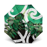 Piwakawaka New Zealand Matariki Umbrella Maori New Year Silver Fern Green Galaxy