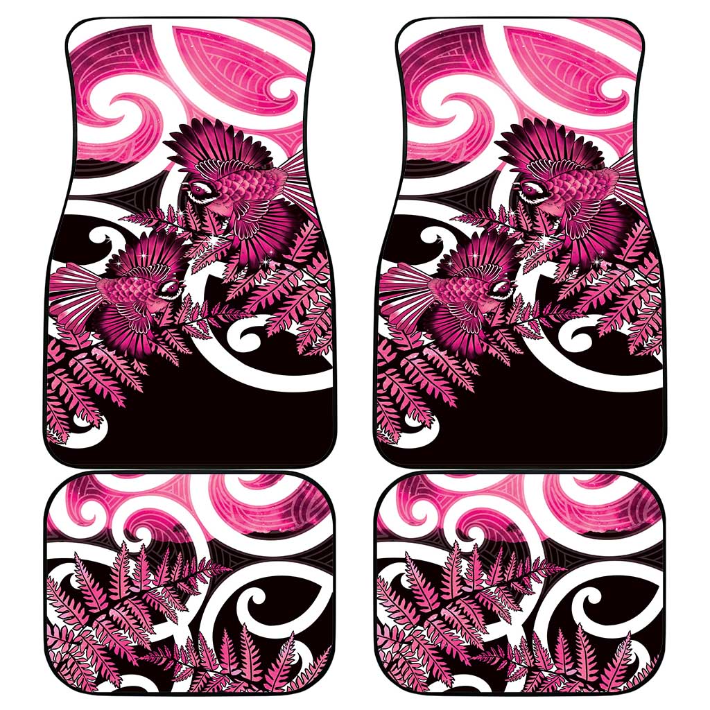 Piwakawaka New Zealand Matariki Car Mats Maori New Year Silver Fern Pink Galaxy