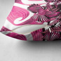 Piwakawaka New Zealand Matariki Pillow Cover Maori New Year Silver Fern Pink Galaxy