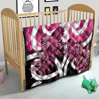 Piwakawaka New Zealand Matariki Quilt Maori New Year Silver Fern Pink Galaxy