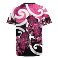 Piwakawaka New Zealand Matariki Rugby Jersey Maori New Year Silver Fern Pink Galaxy