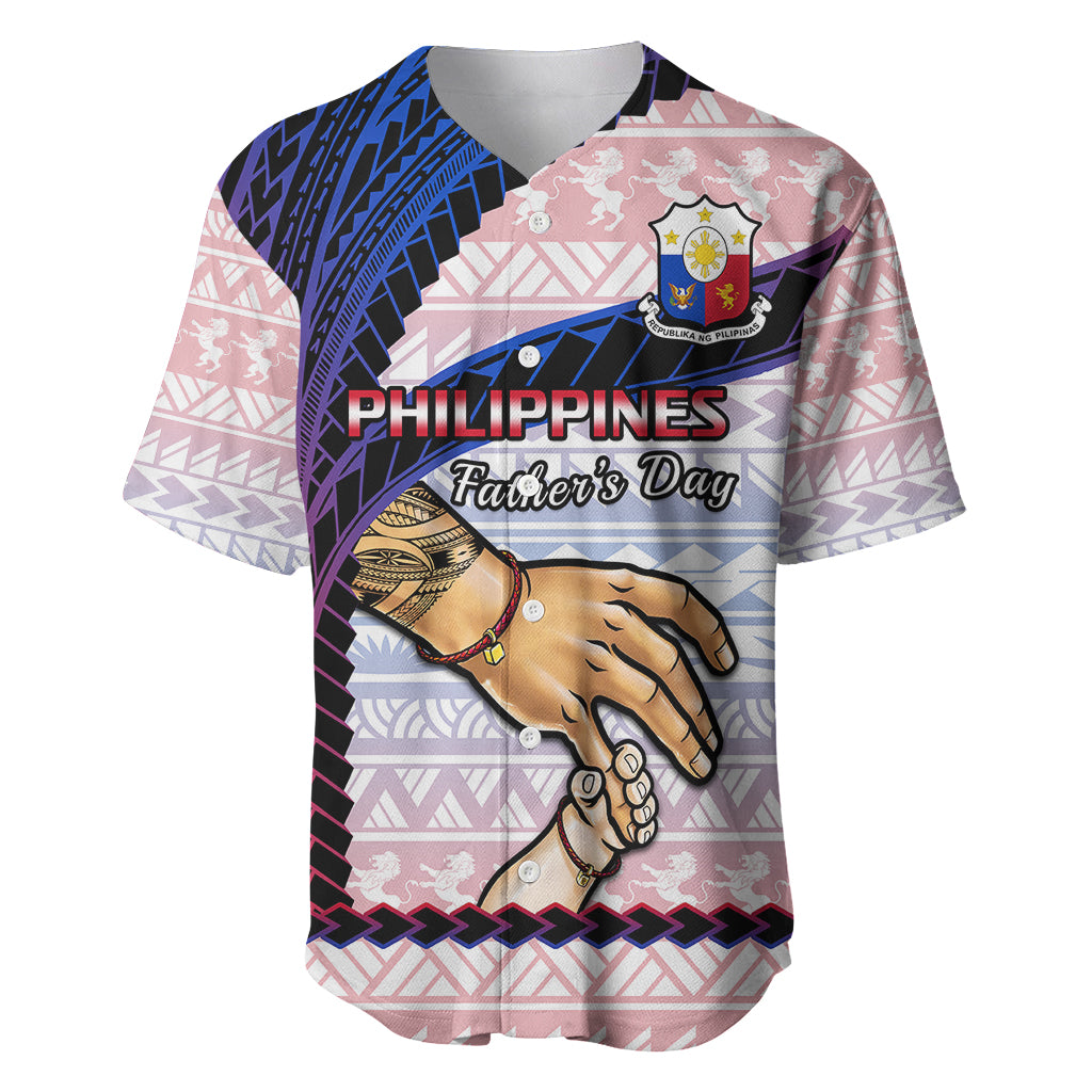 Polynesian Pride Father Day Philippines Baseball Jersey Filipino Pattern Maligayang Araw ng Mga Ama LT14 Art - Polynesian Pride