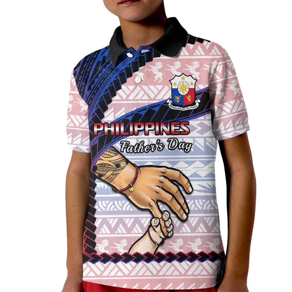 Polynesian Pride Father Day Philippines Kid Polo Shirt Filipino Pattern Maligayang Araw ng Mga Ama LT14 Kid Art - Polynesian Pride