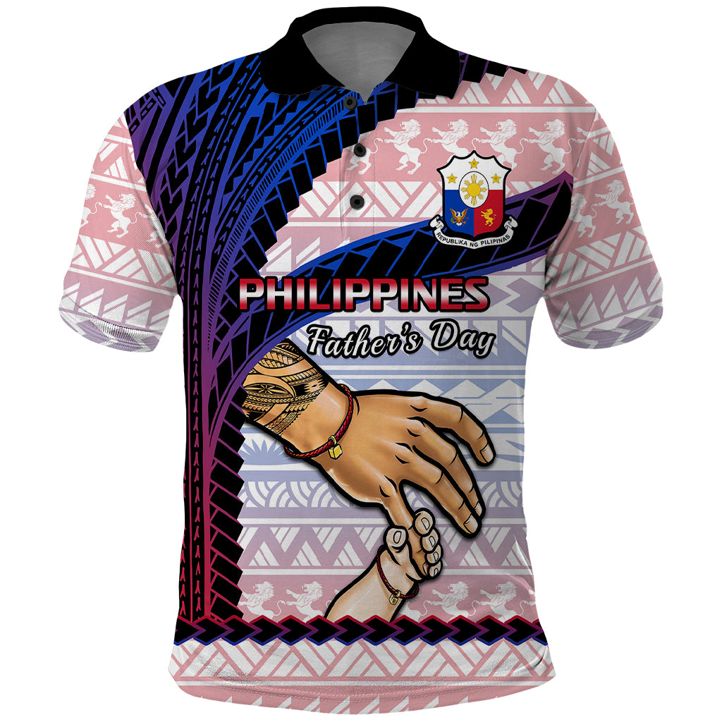 Custom Father Day Philippines Polo Shirt Filipino Pattern Maligayang Araw ng Mga Ama LT14 Art - Polynesian Pride