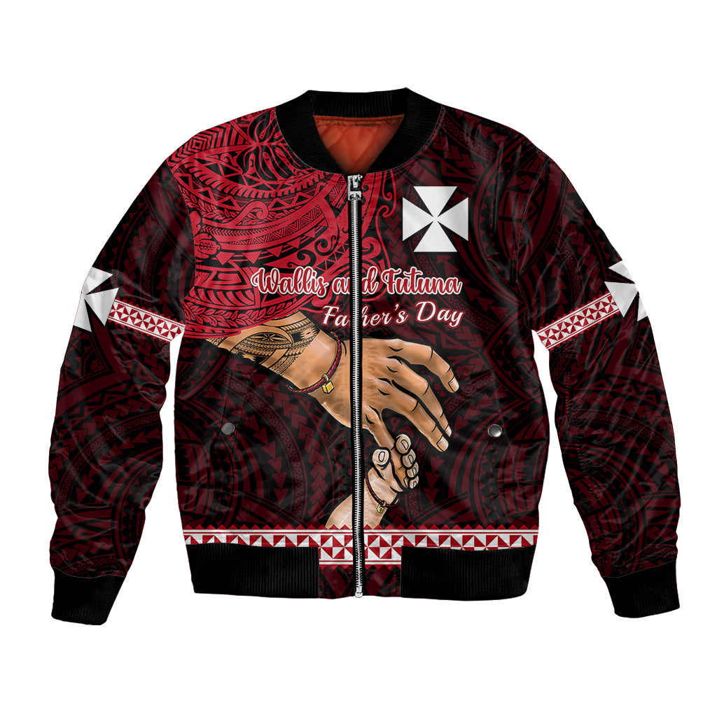 Polynesian Pride Father Day Wallis and Futuna Bomber Jacket I Love You Dad LT14 Unisex Red - Polynesian Pride
