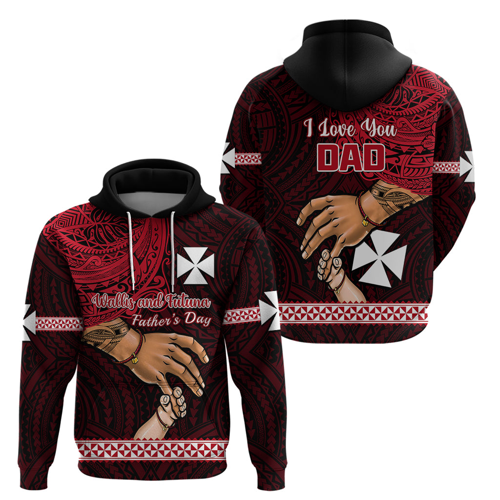 Polynesian Pride Father Day Wallis and Futuna Hoodie I Love You Dad LT14 - Polynesian Pride
