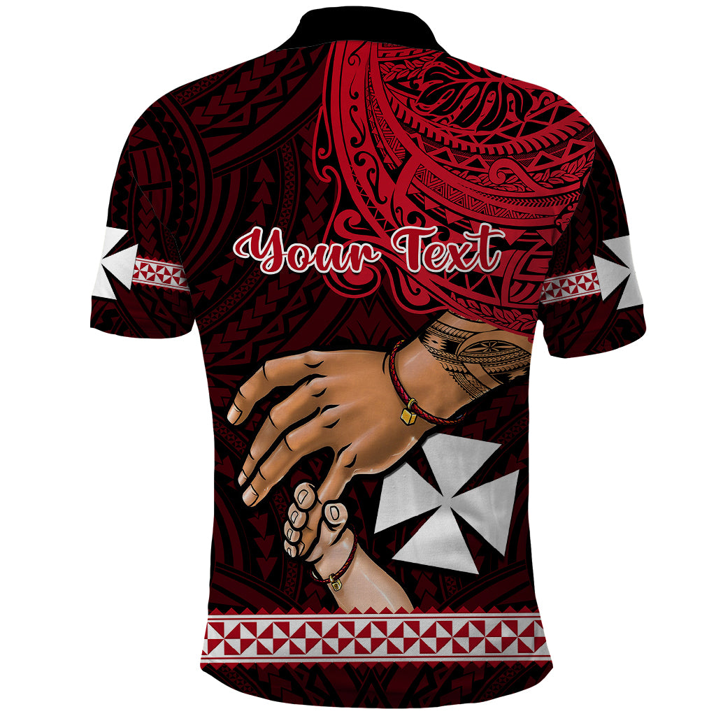 Custom Father Day Wallis and Futuna Polo Shirt I Love You Dad LT14 - Polynesian Pride