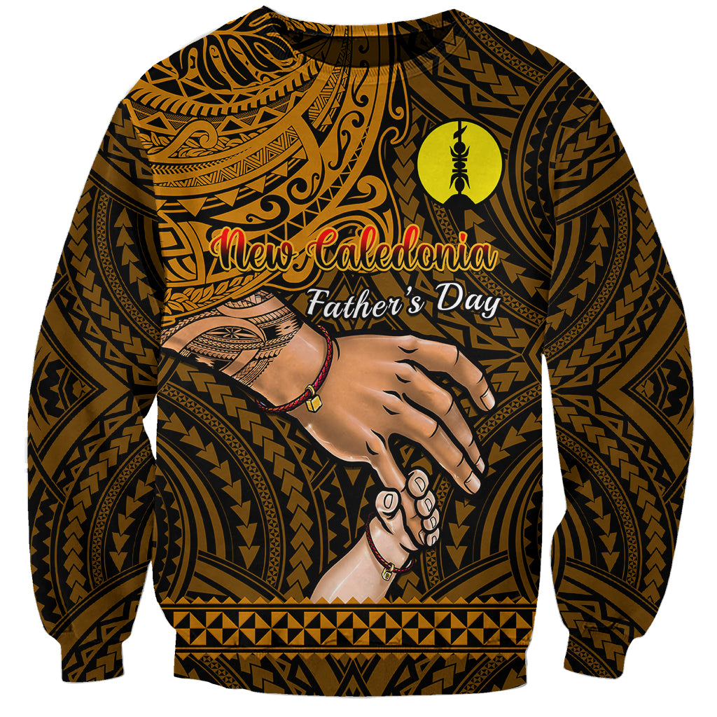 Polynesian Pride Father Day New Caledonia Sweatshirt I Love You Dad LT14 Unisex Gold - Polynesian Pride