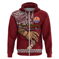 Custom Father Day French Polynesia Hoodie I Love You Dad LT14 Zip Hoodie Blue - Polynesian Pride