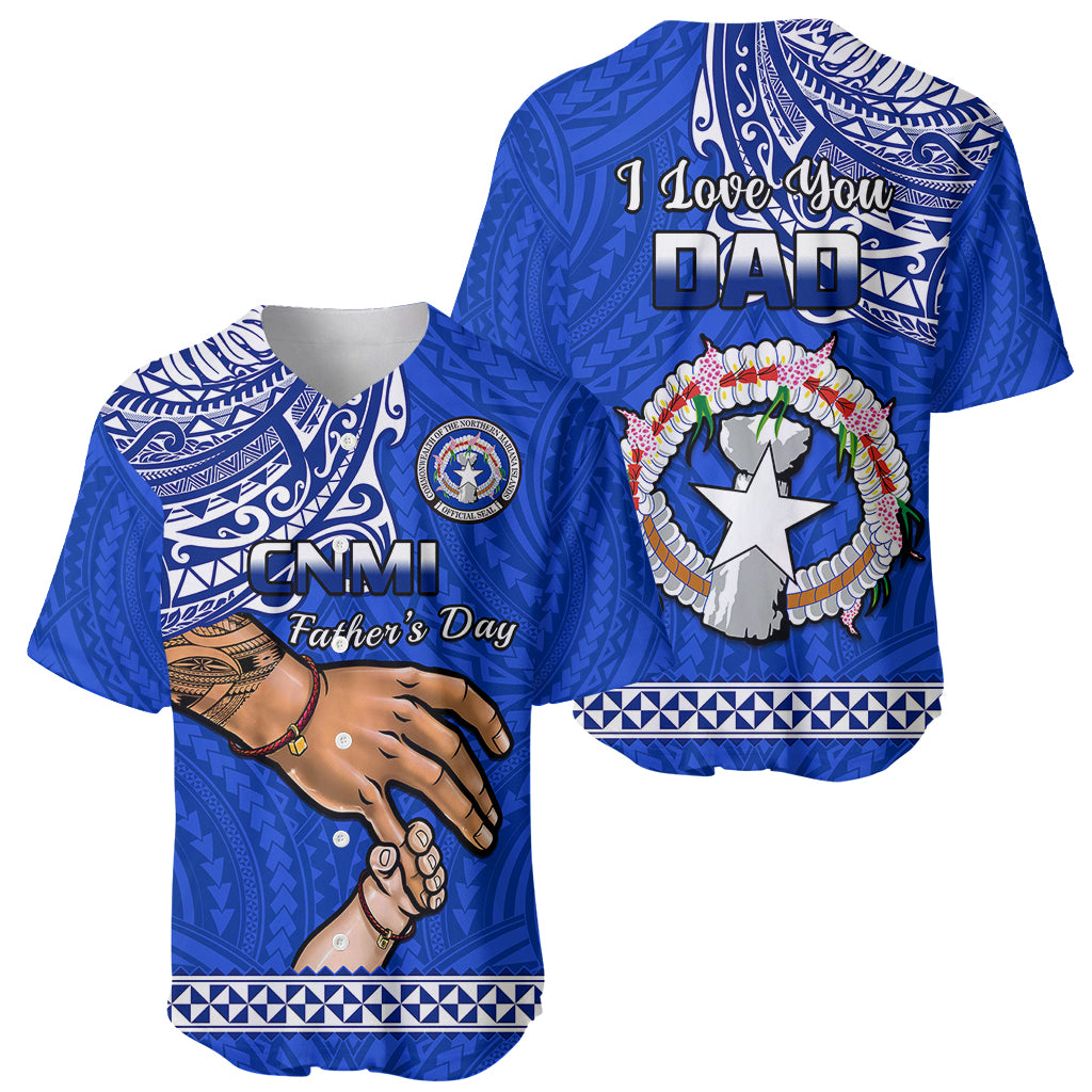Polynesian Pride Father Day Northern Mariana Islands Baseball Jersey CNMI I Love You Dad LT14 - Polynesian Pride