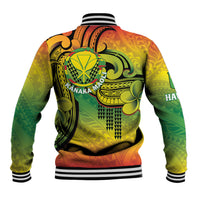 Hawaii Flag Day Baseball Jacket Kanaka Maoli With Kakau Polynesian Pattern LT14